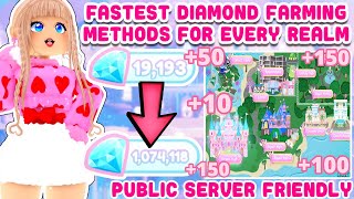 FASTEST DIAMOND FARMING METHODS For Every Realm Public Server Friendly Royale High Diamond Guide [upl. by Caughey]