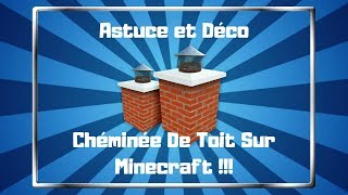 2 Astuce amp Déco Minecraft Cheminée Toit [upl. by Ahsienom]