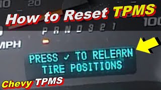 How to ReSet TPMS Tire Pressure Monitoring System  Short Version Quick and Easy [upl. by Yesteb]