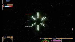 Star Trek Bridge commander Stargate Atlantis vs ZPM hive ship [upl. by Tsugua100]