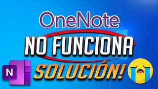 El App de OneNote No funciona en Windows 10  2024 [upl. by Lleret]