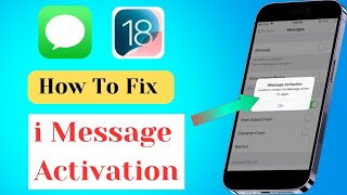 How to fix iMessageface Time Activation Error 2024How to fix iMessage Enable To Connect on iPhone [upl. by Rudelson]