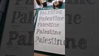 I draw Palestine Lettering with 5 different Styles [upl. by Oinesra]