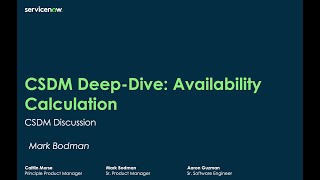 CSDM deepdive availability metric calculation discussion and overview [upl. by Waddington]