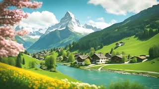 Hermosos paisajes de los Alpes Suizos música relajante bellos escenarios Suiza  Switzerland 06 [upl. by Sonni63]