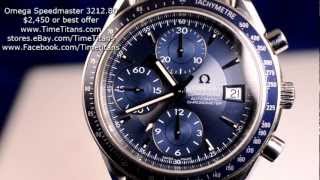 Omega Speedmaster Automatic Date 321280 COSC 40MM Blue Screwback Full Set 1164 100M [upl. by Annamaria]