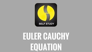 Euler Cauchy differential equation  M1 JNTUA [upl. by Aronle]