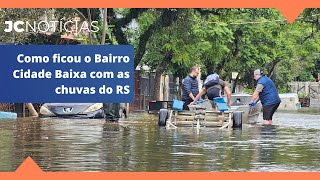 Quer saber como ficou o bairro Cidade Baixa com as chuvas do RS [upl. by Suinotna442]