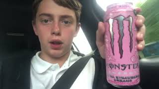 Energy drink review trying monster ultra strawberry dreams [upl. by Lugar]