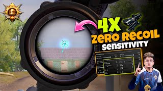 4X SCOPE BEST SENSITIVITY FOR PUBGBGMI ✅ For All Devices 🔥 [upl. by Nemajneb]