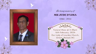 Celebrating the life of Mr JUDE DLIMA  Mass 330pm at Our Lady of Lourdes Church  1622024 [upl. by Neelsaj]