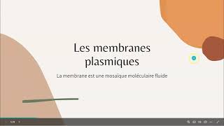 La membrane plasmique  une mosaïque moléculaire fluide [upl. by Derina]