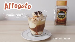 Affogato Coffee Recipe using instant coffee I Italian Dessert [upl. by Wandis]