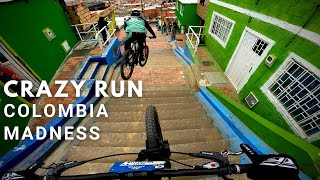 CRAZY Urban Downhill track GNARLY riding in Ciudad Bolivar Course Preview  Bogota Colombia [upl. by Elyac]