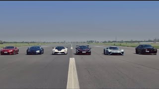 The Ultimate Drag Race  Bugatti Veyron McLaren Senna NIO EP9 SRT Demon LaFerrari Lexus LFA [upl. by Eniledgam]