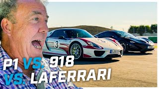 Porsche 918 vs McLaren P1 vs LaFerrari 4k the Grand Tour [upl. by Hareema]