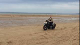 Harley WLA US Navy on Omaha beach 75th DDay anniversary Normandy [upl. by Madson]