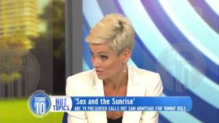 Sunrise host Samantha Armytage has been called a quotbimboquot and a quotdisgrace to feminismquot by [upl. by Anaeg]