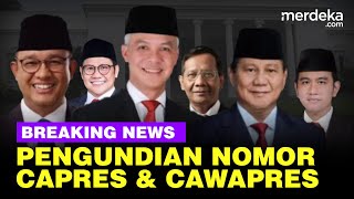 🔴LIVE NOW  Pengundian Nomor Urut Capres amp Cawapres di KPU [upl. by Relyhs]