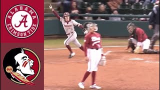 1 Alabama vs 8 Florida State 2720  2020 College Softball Highlights [upl. by Ecila]