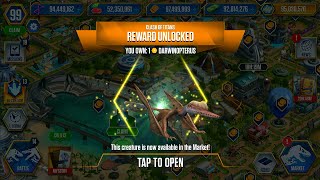 DARWINOPTERUS PACK UNLOCK DARWINOPTERUS CLASH OF TITANS  JURASSIC WORLD THE GAME [upl. by Dorsy]