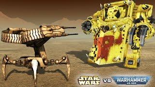 STAR WARS vs WARHAMMER 40K Battle Droids vs Orks  Men of War Assault Squad 2 [upl. by Aniroz]