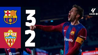 FC BARCELONA 3 vs 2 ALMERIA  LALIGA 202324 MD18 [upl. by Laing]