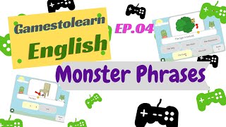 GamestolearnEnglish Ep04 ตอน เกม Monster Phrases [upl. by Suciram]