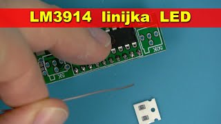 Linijka diodowa LED na LM3914  lutowanie wersja 1 [upl. by Moyna]