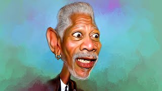 How to Cartoon Yourself 1 StepbyStep PHOTOSHOP Tutorial  Morgan Freeman  Artisa 23 [upl. by Guinevere]