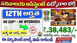 సచివాలయ అసిస్టెంట్ జాబ్స్102 అర్హత  Latest jobs in telugu  CLRI Recruitment 2024  Free Jobs [upl. by Laurens]