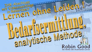 Bedarfsermittlung analytische Methode [upl. by Nonie639]