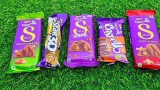 🍫🍫Daily Milk Bubbly vs Crispello vs 5Star vs Dairy Milk Roast Almond vs Dairy Milk Fruit amp Nut 🍫🍫 [upl. by Horvitz]