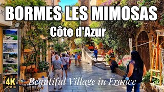 Beautiful Village in 🇨🇵 France  Bormes les Mimosas 4K Ultra HD footage [upl. by Tarah442]