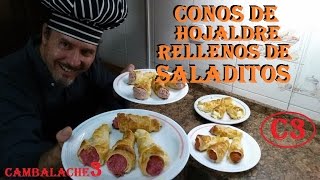 CONOS DE HOJALDRE RELLENOS DE SALADITOS [upl. by Morez]