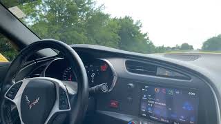 C7 Grand Sport Corvette Launch Control take off 7 speed manual [upl. by Nuawd]