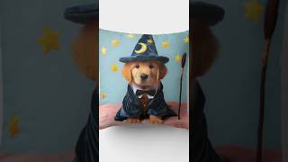 Cute Retriever Wizard Pillow MagicalHomeDecor WhimsicalDecor DogLoversGift [upl. by Glaser121]