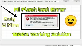 Mi Flash Tool Error Fix 1000 Working 2024  Tech Helper Veer [upl. by Odey]