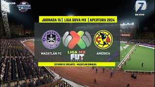 Mazatlán vs América  Jornada 15 LIGA BBVA MX  APERTURA 2024  FIFA [upl. by Eiduam568]