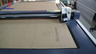 Richpeace Flatbed Ink Plotter Cutter Cutting by Print Pattern position [upl. by Lay735]