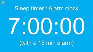 7 hour Sleep timer  Alarm clock with a 15 min alarm [upl. by Esaele454]