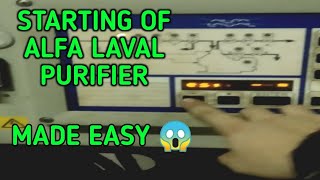 HOW TO START ALFA LAVAL PURIFIER S Type Fuel oil Purifier [upl. by Jurkoic]