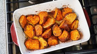 Simple Oven Roasted Sweet Potatoes  CaribbeanPotcom [upl. by Elohcan987]