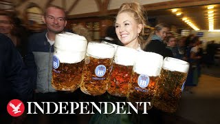 Watch again Munich Oktoberfest opens doors for 188th edition of beer festival [upl. by Ojela]