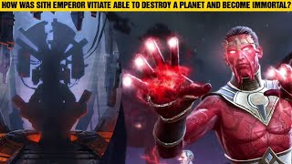 How Did Sith Emperor Vitiate Destroy A Planet And Become Immortal Shorts [upl. by Anohr100]