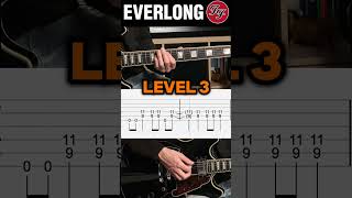 Learn Everlong in 4 Levels  Easy to Hard guitar guitartabs easyguitar [upl. by Menken18]