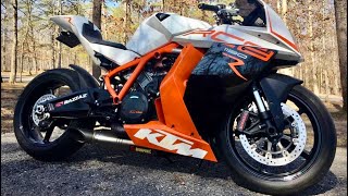 KTM RC8R 1190 Full Akrapovic EVO4 Titanium Exhaust [upl. by Ym]