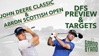 2021 John Deere Classic amp Aberdeen Scottish Open  DFS Picks and Tournament Preview [upl. by Evania173]