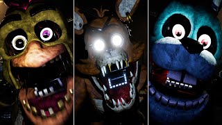 FNAF Reboot Edition V4  All Jumpscares amp Animatronics [upl. by Stieglitz]