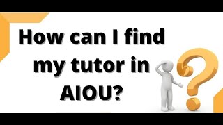 HOW TO CHECK AIOU TUTOR INFORAMTION [upl. by Felton]